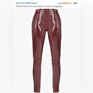 Spanx faux leather leggings L